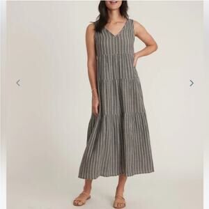 Marine Layer Gray Striped Maxi Dress